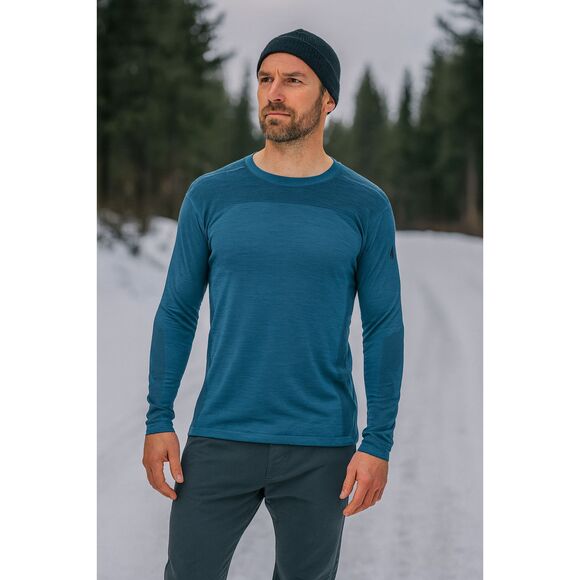 Smartwool Blue Long Sleeve Pullover Base Layer Top Shirt  Mens Size Medium - Picture 1 of 10